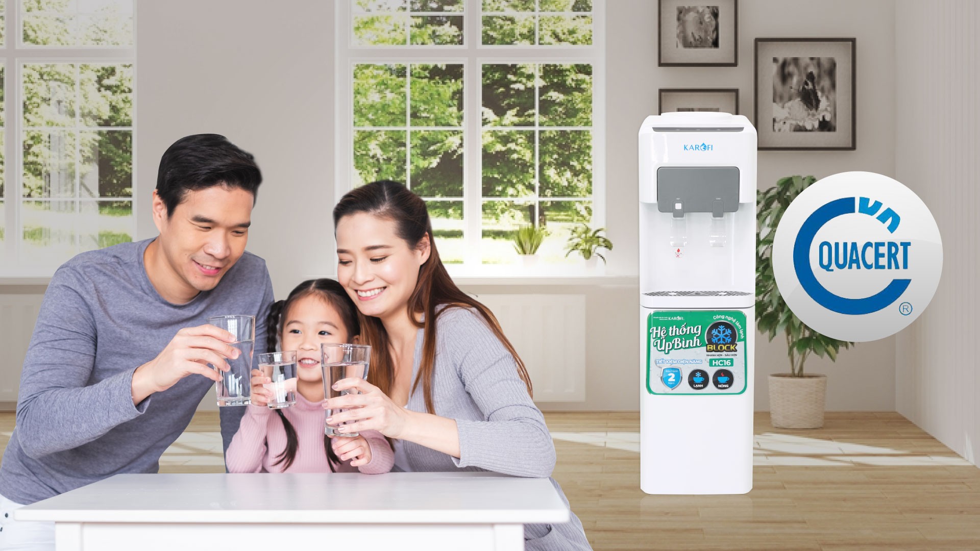 Cây nước nóng lạnh Karofi HC16